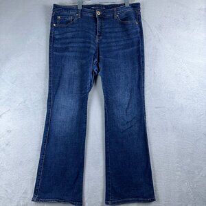 INC DENIM Womens Bootcut Jeans Stretch High Rise 5-Pocket Blue Size 14P